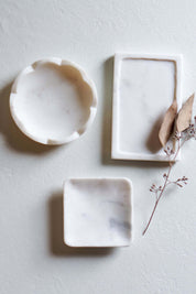 Belle de Provence Square Marble Soap Dish