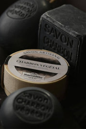 French Charcoal Soap in Wooden Box