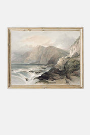 Majestic Coastline Vintage Art Print, 11x14"