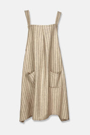 Provincial Pinafore Apron, Dark Slate Stripe