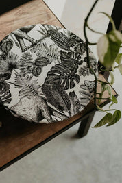 Reusable Bowl Cover, Jungle Flora + Fauna Print