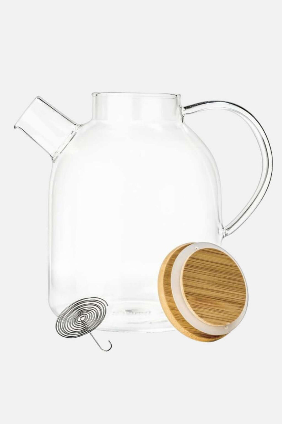 Borosilicate Glass Teapot Bamboo Lid Heat Resistant Kettle Cultiverre