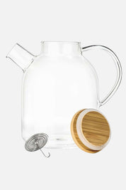 Borosilicate Glass Teapot Kettle Bamboo Lid