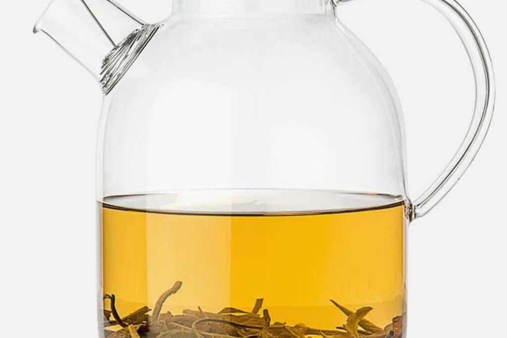 Borosilicate Glass Teapot Kettle Bamboo Lid